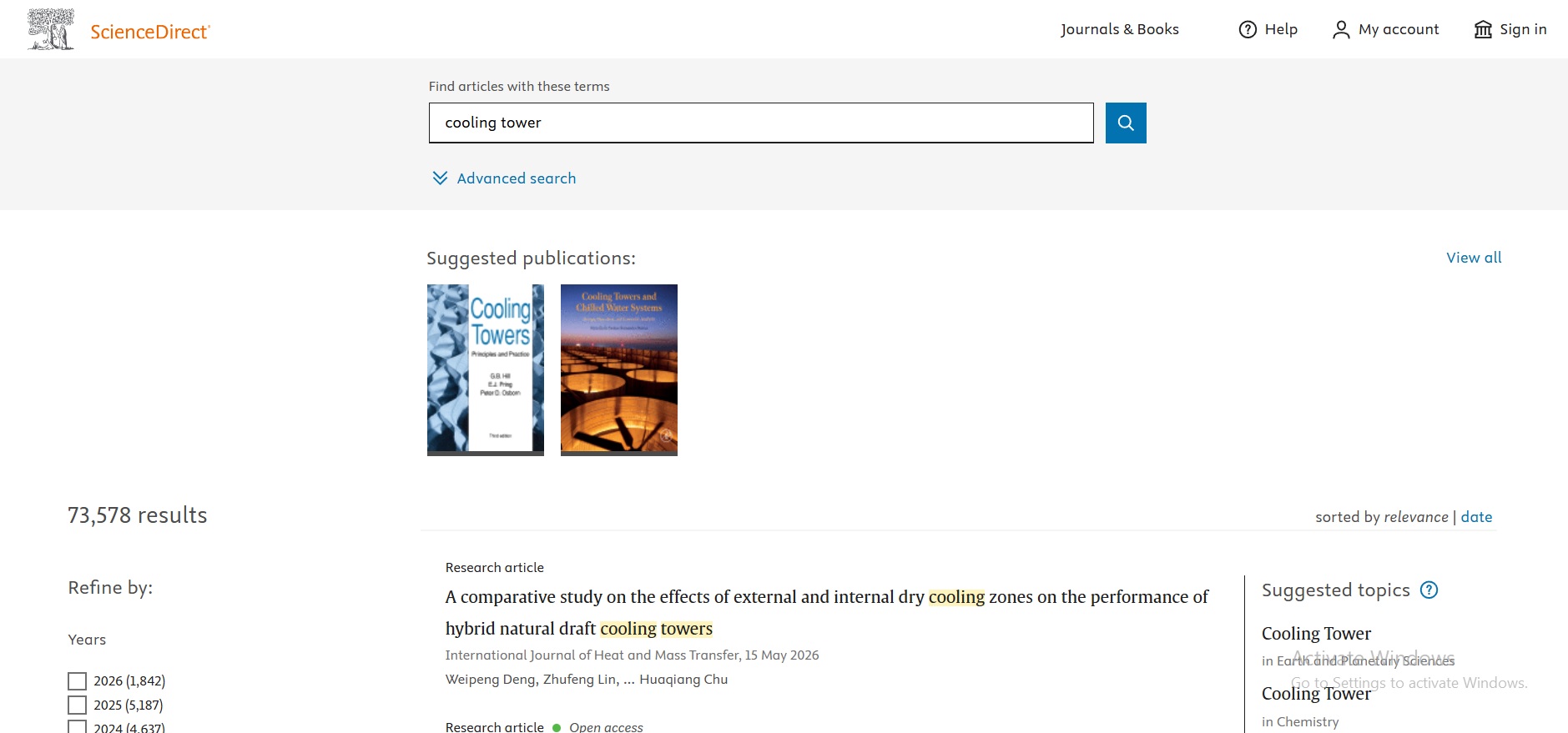 سایت مقاله علمی برج خنک کننده